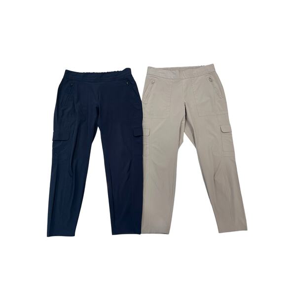 Athleta Chelsea Cargo Pants Relaxed Fit Bundle Women Size 12 - Picture 1 of 10